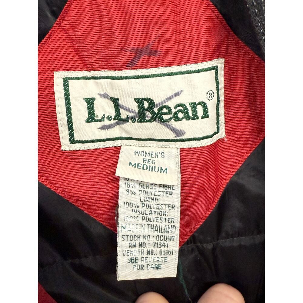 L.L. Bean Women's Blue Red Black Winter Snow Warm Ski Jacket‎ Size Medium (M) - Picture 7 of 8